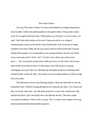 The Sound of Silence