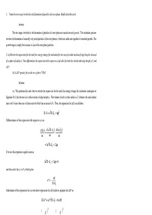 Nucleation and Growth in Phase Transformations Tutorial 3