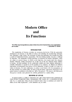 Modern Office and Its Functions Part 1