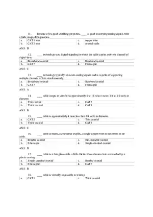 Introduction to Computer Networks Answer Key Part 2