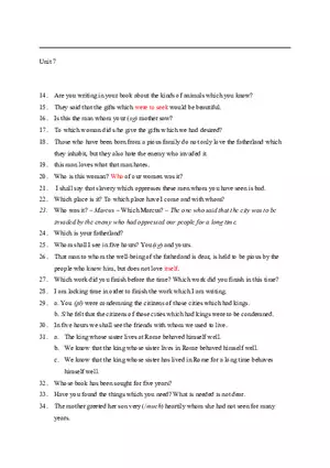 Answer Key for Latin. An Intensive Course Part 4