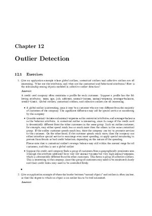 Solution Manual for Data Mining Chapter 12