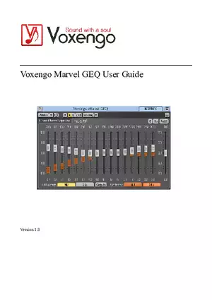 Voxengo Marvel GEQ User Guide