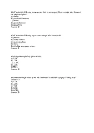 The Endocrine System Answer Key Part 2