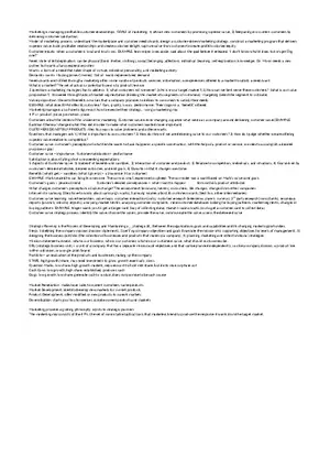 Fundamentals of Marketing - Customer Relationships and Marketing Strategy