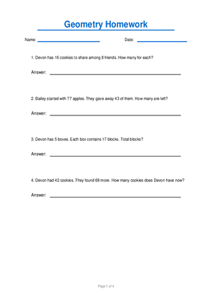 Geometry Homework #4