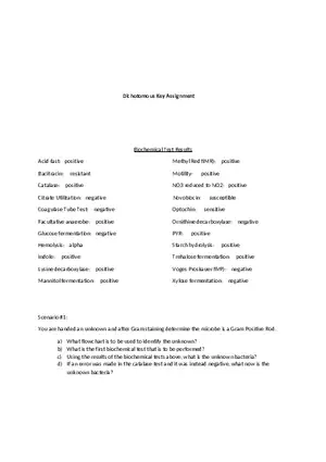 Dichotomous Key Homework