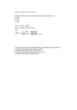 Operating and Financial Leverage Assignment Part 6