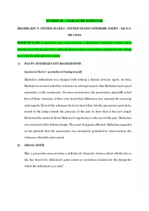Case Brief Michelson v. US