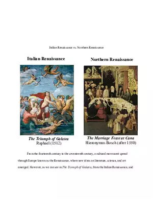 Italian vs Northern Renaissance Art