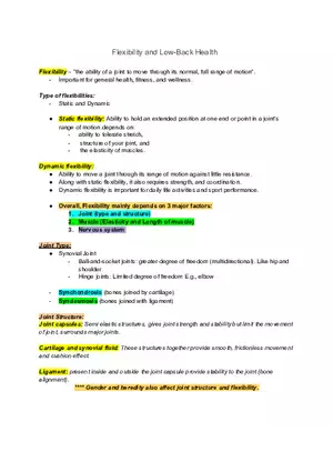 Flexibility and Low-Back Health