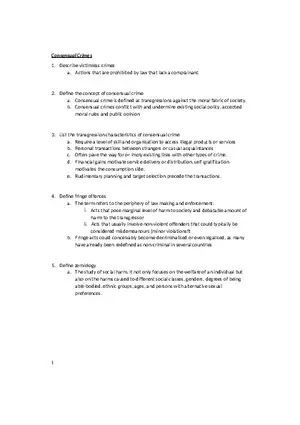 Consensual Crimes - Notes