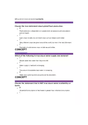 Environmental Science Unit 3 - 24 Questions