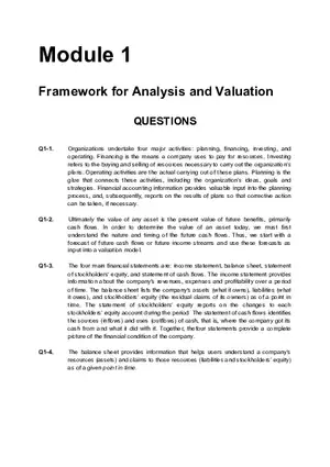 Solutions and Test Bank For Financial Statement Analysis and Valuation