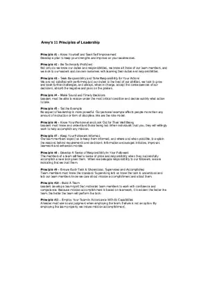 Armys 11 Principles of Leadership