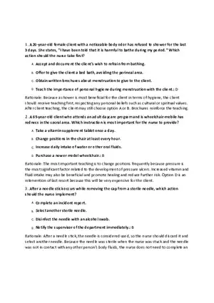 Fundamentals Of Nursing Modalities Practicum Answer Key Part 1