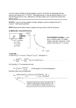 Engineering Thermodynamics Analysis Homework