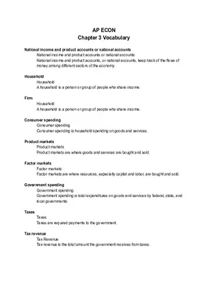 AP ECON Chapter 3 Vocabulary