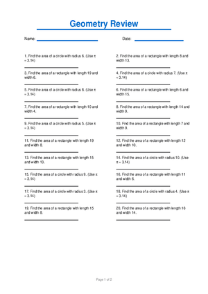 Geometry Review №1