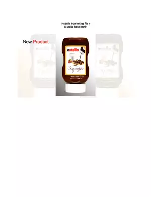 Nutella Squeeze Marketing Plan