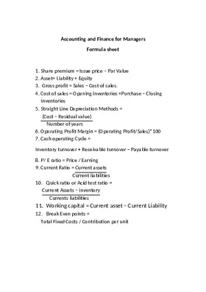 Accounting and Finance for Managers Guide