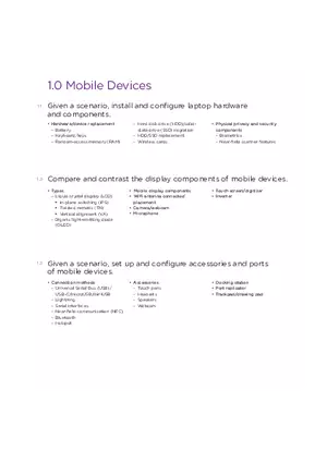Mobile Devices Study Guide