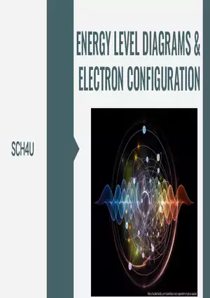 Energy Levels & Electron Configuration
