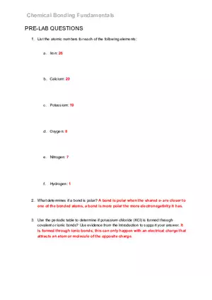 Chemical Bonding Lab