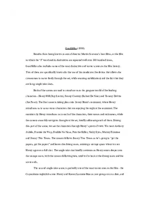 Goodfellas -  Identify Two Scenes