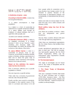 Nation State Lecture