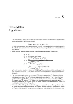 Dense Matrix Algorithms