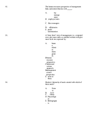 The Evolution of Management Thinking Questions Part 3