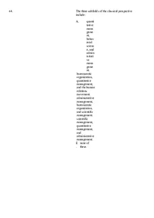 The Evolution of Management Thinking Questions Part 2