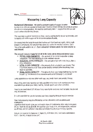 Measuring Lung Capacity 1