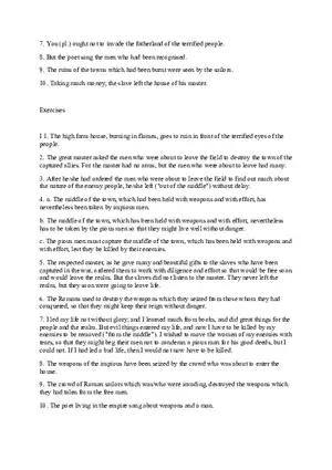 Answer Key for Latin. An Intensive Course Part 3