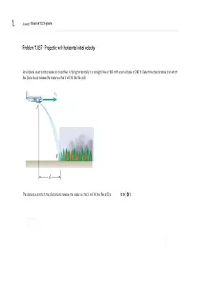 Projectile Motion of a Water Drop from a Flying Aircraft Part 1