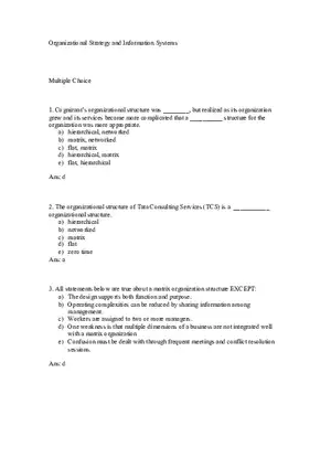 Organizational Strategy and Information Systems