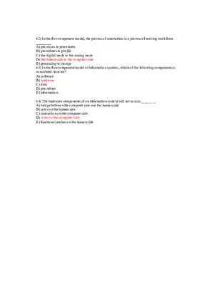 Using MIS Answer Key Part 3