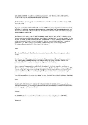 Case Brief Mas v. Perry - Diversity
