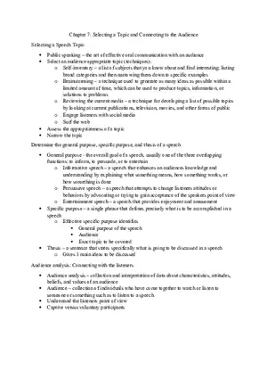 Selecting a Topic and Connecting to the Audience