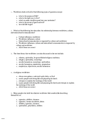 Understanding Worldviews and Their Impact on Culture and Communication