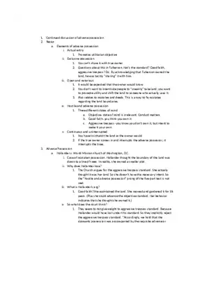 Property Lecture Class Notes