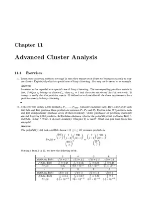 Solution Manual for Data Mining Chapter 11