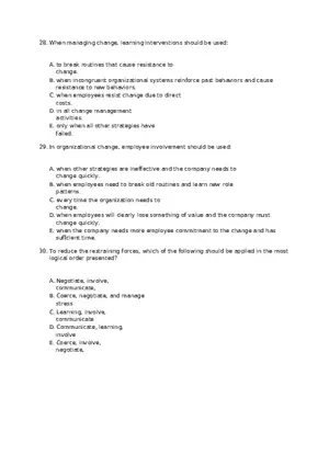 Chapter 15 Organizational Change Assignment 2