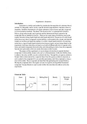 Extraction Lab - Lab Report