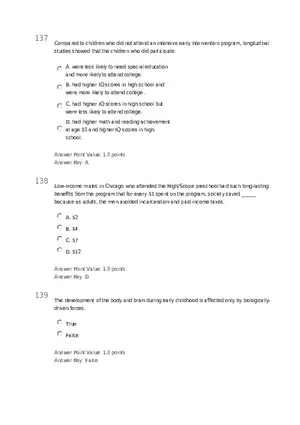 Early Childhood - Body and Mind Answers Part 6