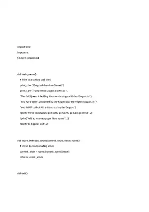 Dragon Text Game in Python