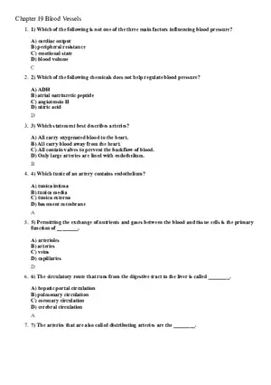 Chapter 19 Blood Vessels