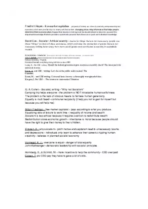 Free-market Capitalism Cheat Sheet