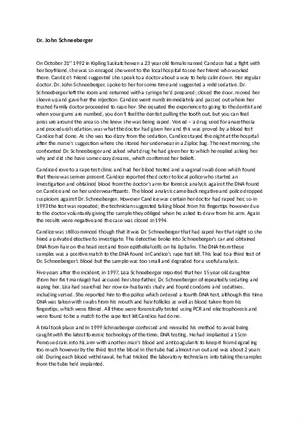 Dr. Schneeberger Case Study